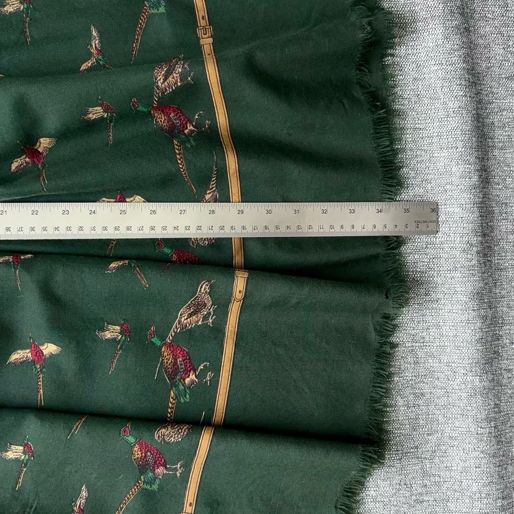 Vintage Ralph Lauren Collection 100% Wool Pheasant Maxi Skirt Size 4 Runway - Picture 15 of 16